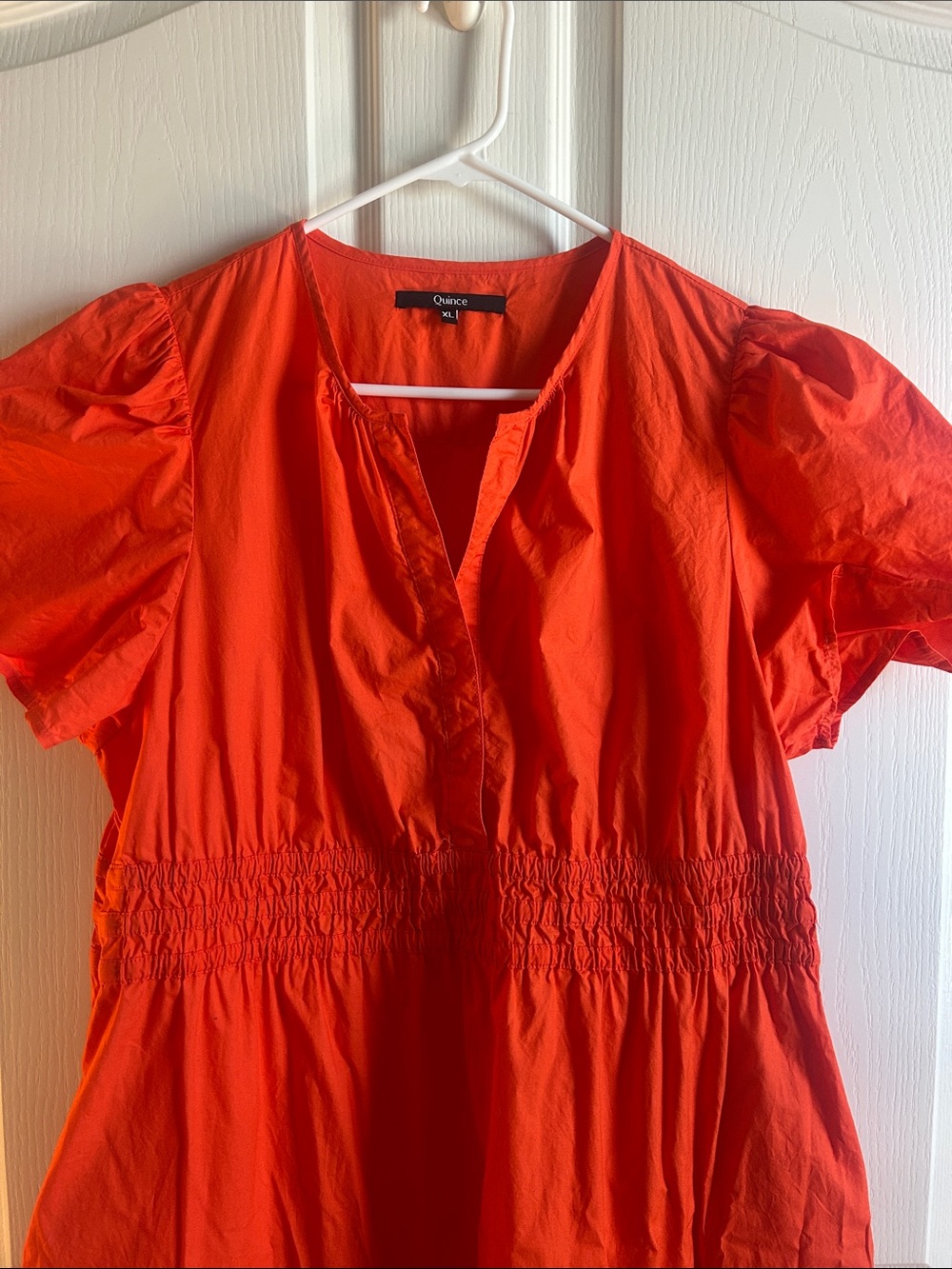 Quince Orange V-Neck Tiered Maxi Dress - Picture 5 of 5